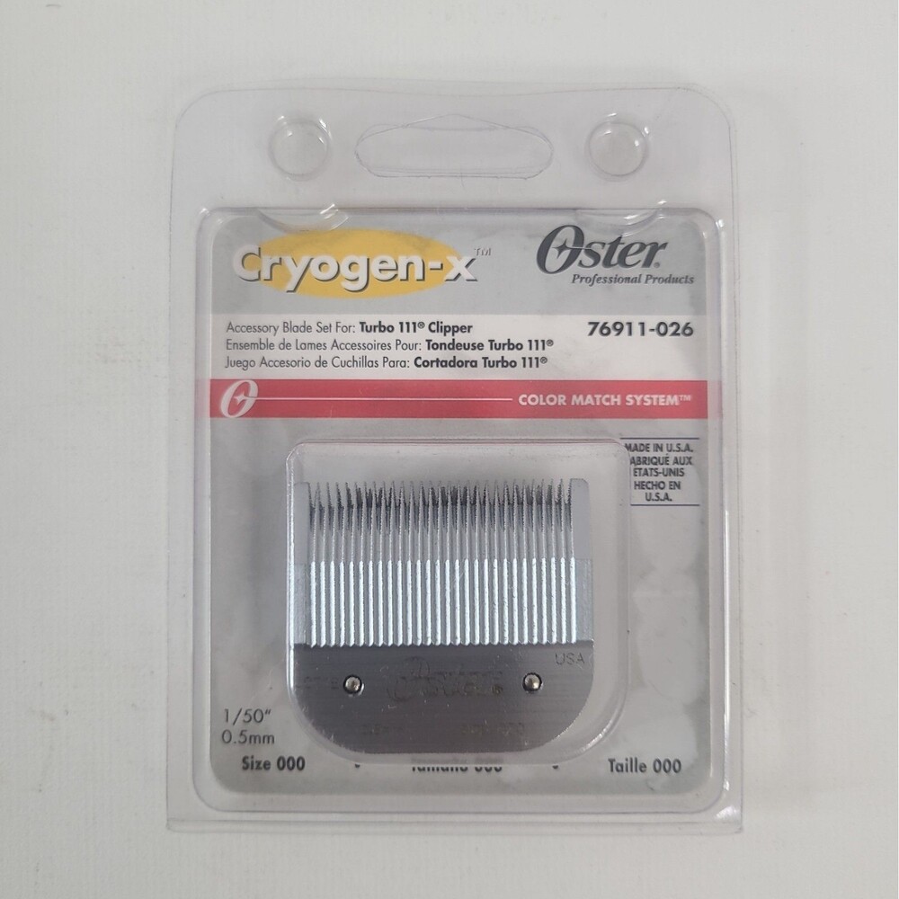 Oster Cryogen X Hair Clipper Blades for Turbo 111 Size: 000 1/50 0.5mm 76911-026